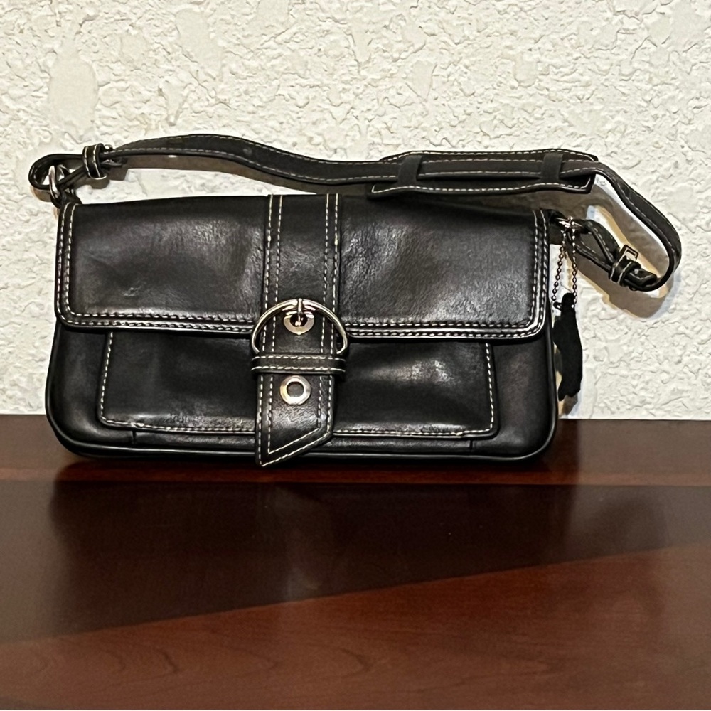 Cute little black leather bag